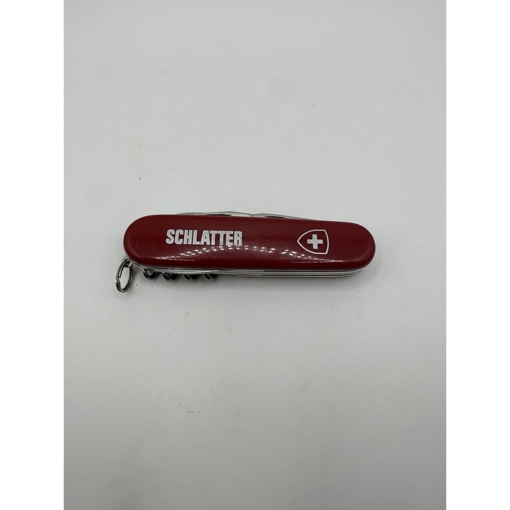 VTG Swiss Army Style Multi Tool Knife Red Schlatter‎ Stainless Corkscrew Opener